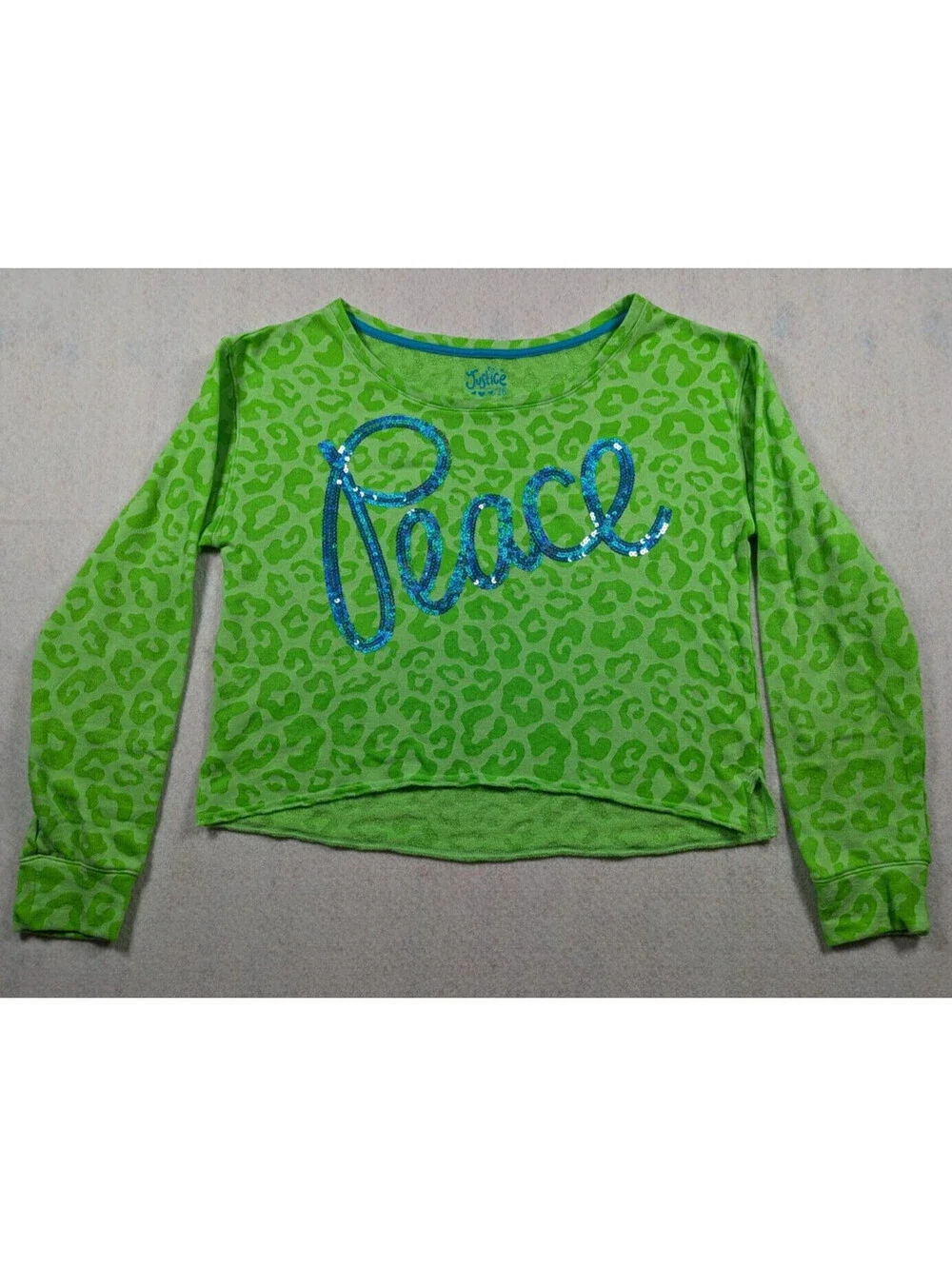 Girls - Size 20 - Green PEACE T-Shirt by Justice